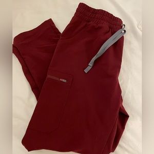 Figs, high rise straight leg pants, M